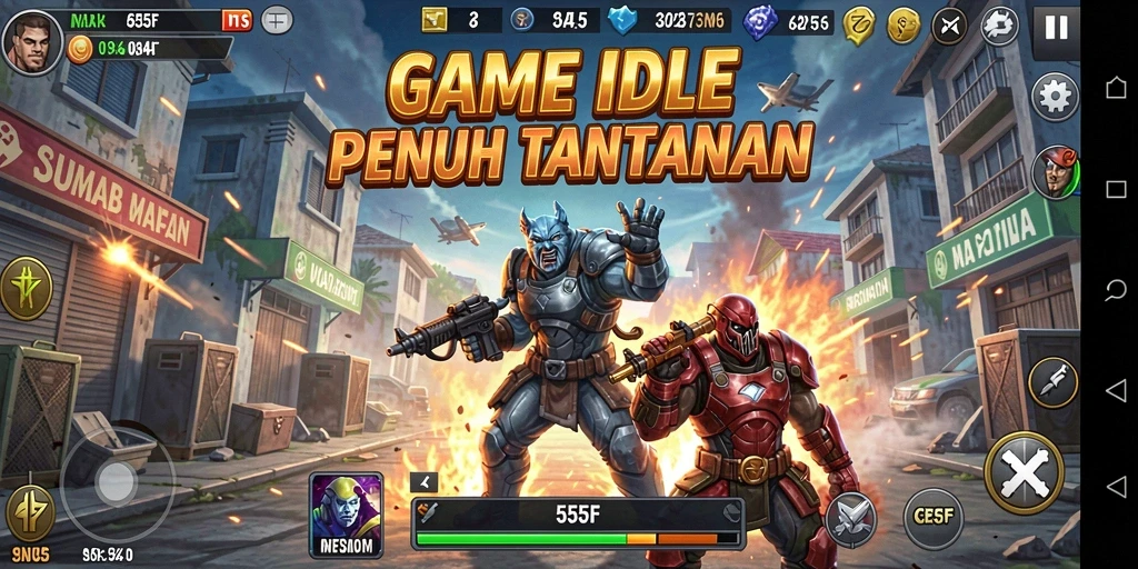 Tampilan gameplay <strong>555F</strong> yang menarik dan interaktif dalam kategori Idle.