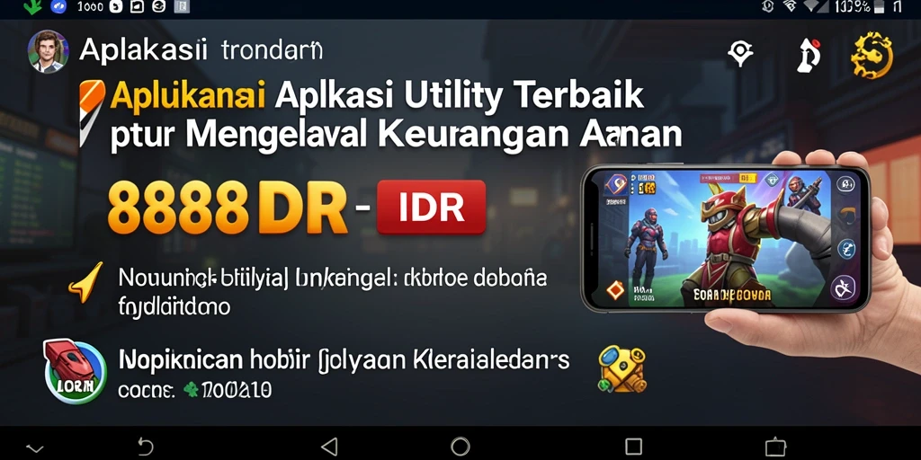 Tampilan antarmuka utama aplikasi 888IDR untuk pengelolaan keuangan.