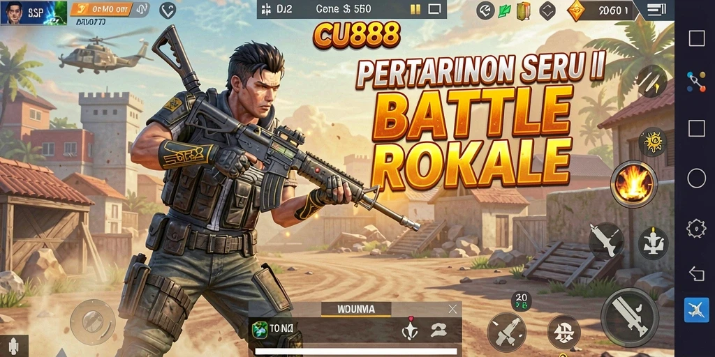 Gameplay seru CU888 dalam pertempuran Battle Royale.