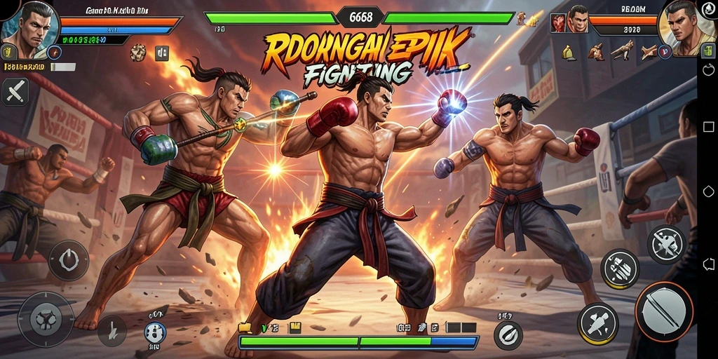 Gameplay G668 yang intens dengan aksi pertarungan yang menegangkan.