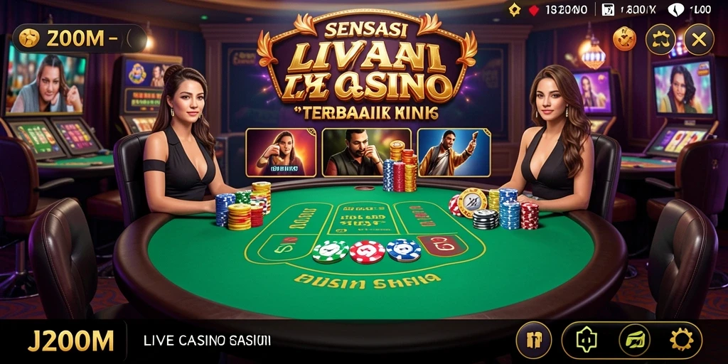 Tampilan gameplay J200M yang seru dalam Live Casino.