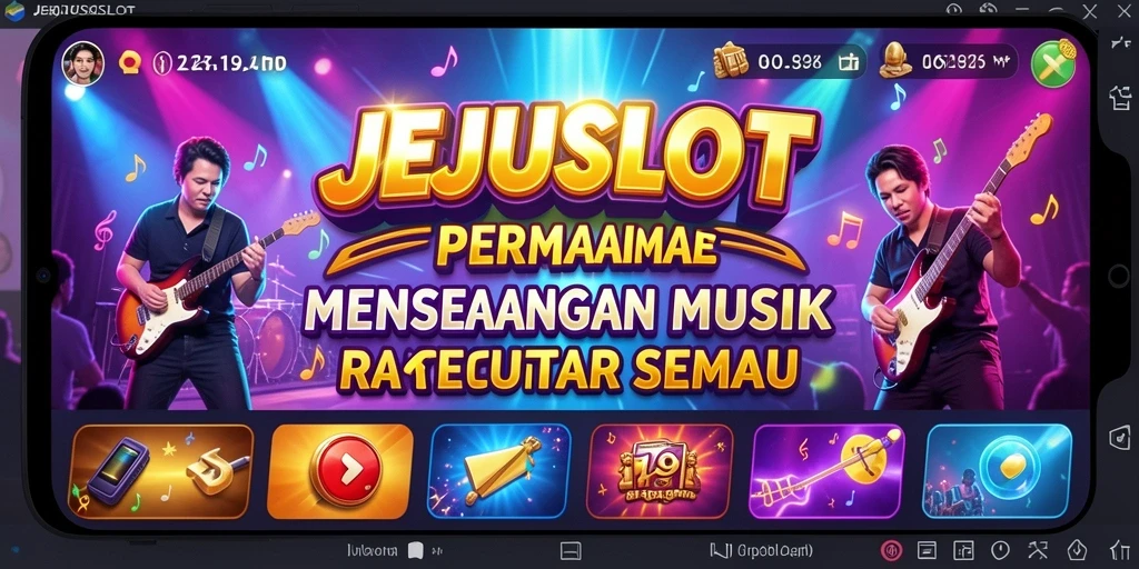 Screenshot gameplay JEJUSLOT menunjukkan pemain menikmati musik.