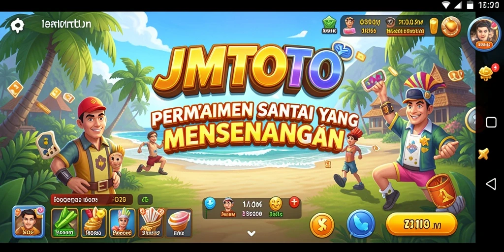 Screenshot gameplay JMTOTO yang menampilkan keseruan bermain santai.