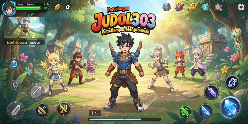 Screenshot gameplay menampilkan aksi seru karakter anime.