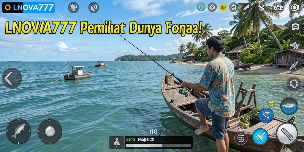 Menampilkan momen menangkap ikan dengan grafis yang menawan.