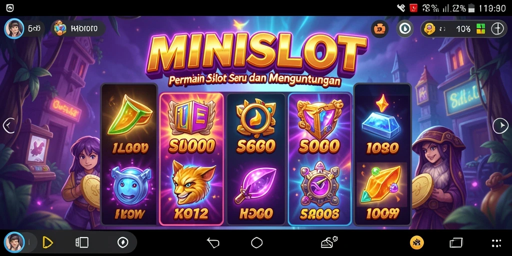 Tampilan menarik gameplay MINISLOT dalam keseruan bermain Slot.