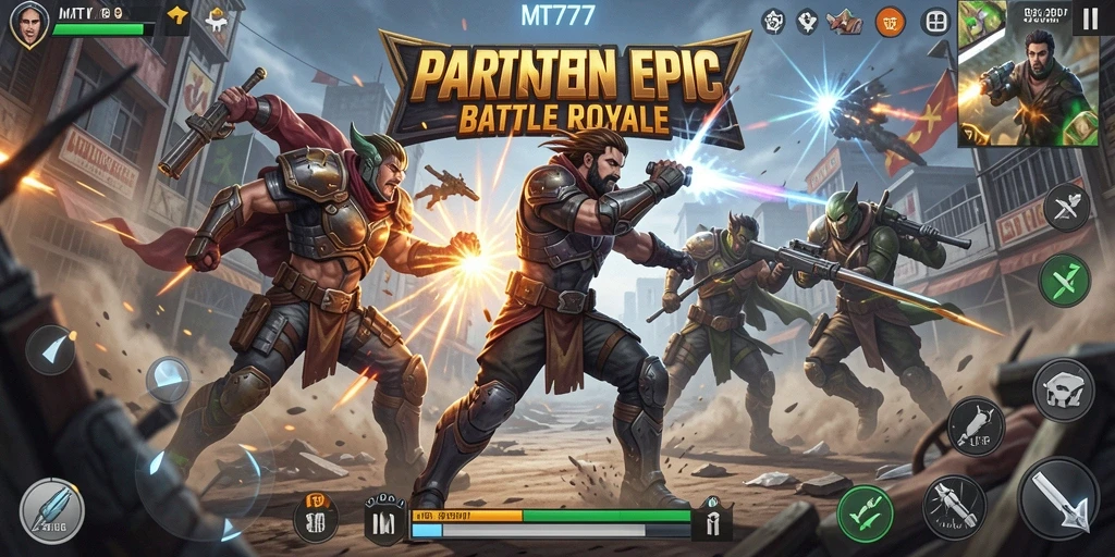 Gameplay menegangkan dalam MT777 saat bertempur dengan pemain lain.