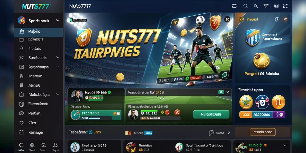 Screenshot gameplay <strong>NUTS777</strong> menampilkan antarmuka sportsbook yang menarik.
