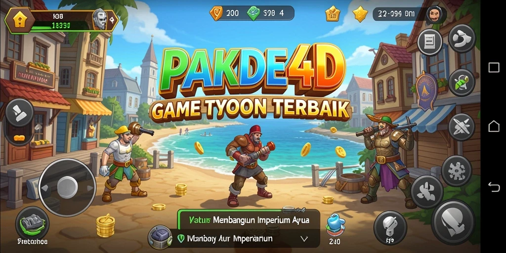 Tampilan gameplay menarik dari PAKDE4D yang penuh strategi Tycoon.