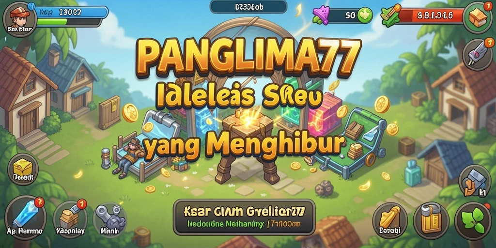 Screenshot gameplay <strong>PANGLIMA77</strong> menampilkan pertempuran seru dan pengelolaan sumber daya.
