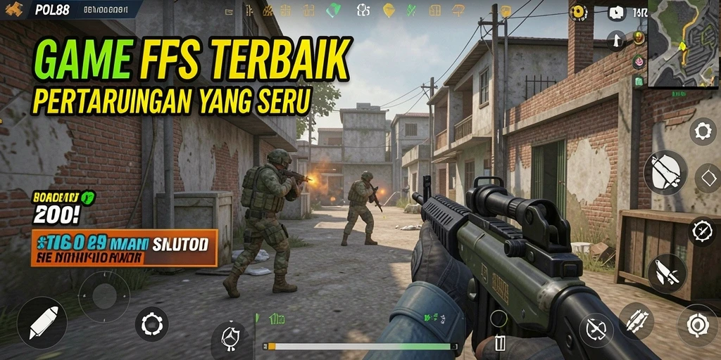 Tampilan gameplay <strong>POL88</strong> dengan aksi tembak-menembak yang seru.