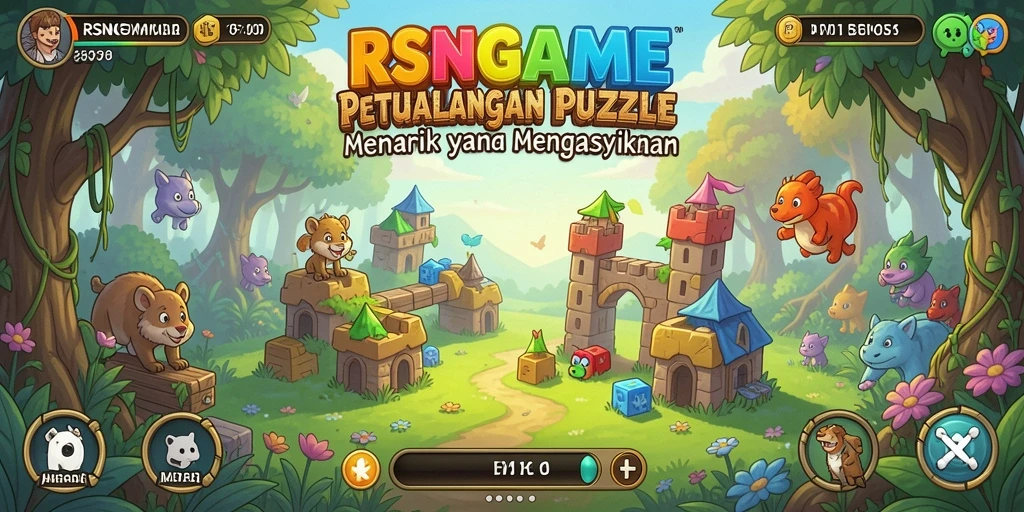 Screenshot gameplay RSNGAME dengan berbagai tantangan puzzle yang menarik.