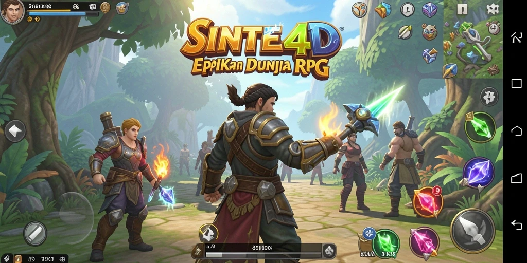 Tampilan screenshot menarik dari gameplay RPG SINTE4D.