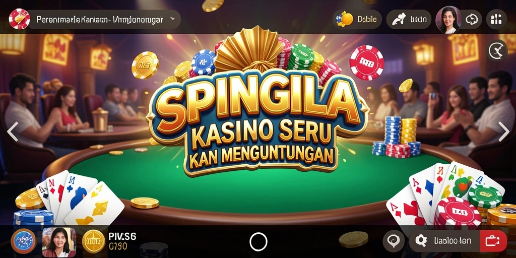 Tampilan gameplay SPINGILA yang menarik dengan fitur Kasino interaktif.