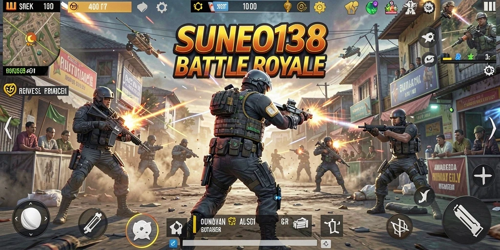 Gameplay SUNEO138 yang mendebarkan dalam pertarungan Battle Royale.