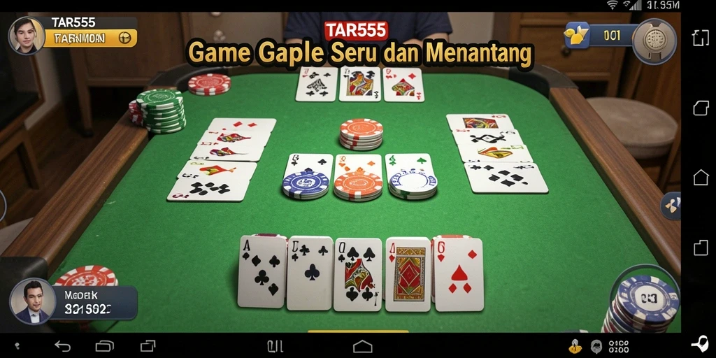 TAR555 menampilkan gameplay Gaple yang menantang dan seru.