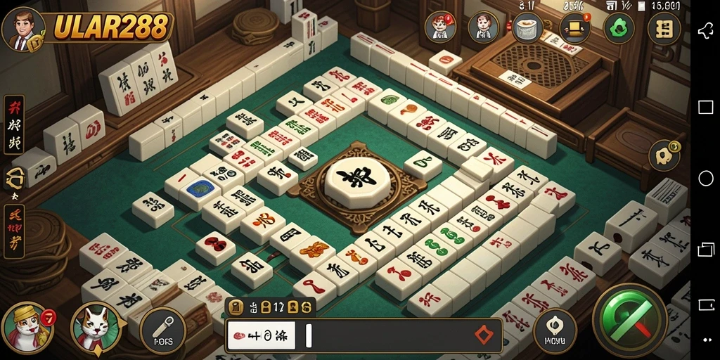 Tampilan gameplay ULAR288 yang seru dan menantang di Mahjong.