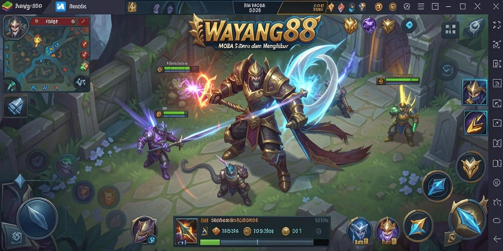 Tampilan gameplay <strong>WAYANG88</strong> yang menampilkan pertarungan penuh aksi.